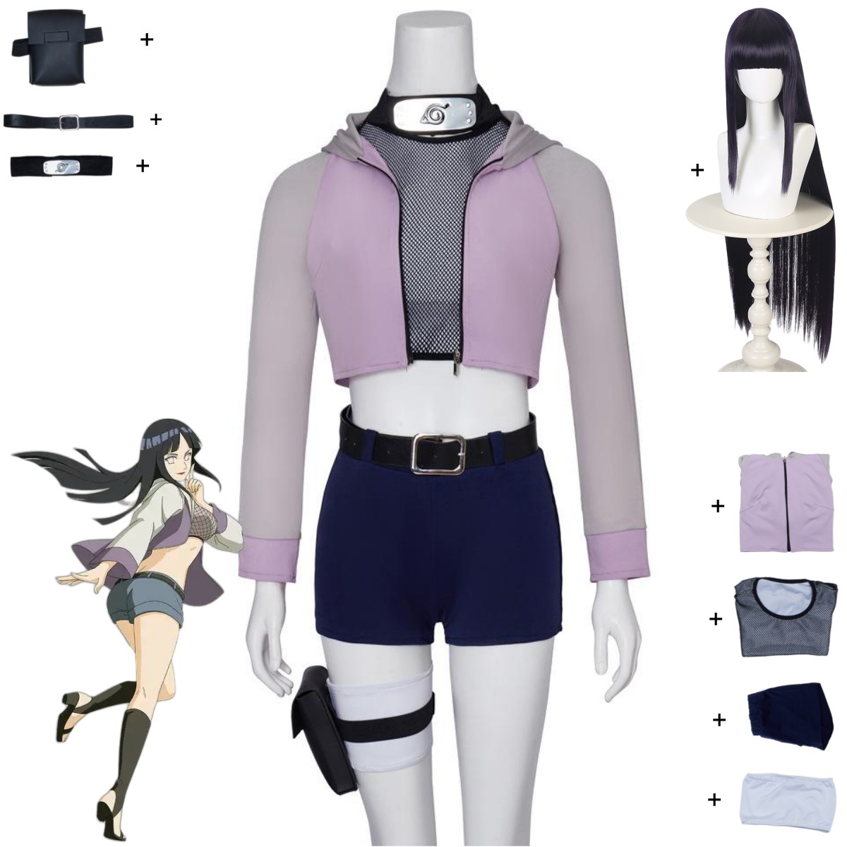 Women Accessories Bag - Anime Hyuga Hinata Cosplay Costume Hyuuga