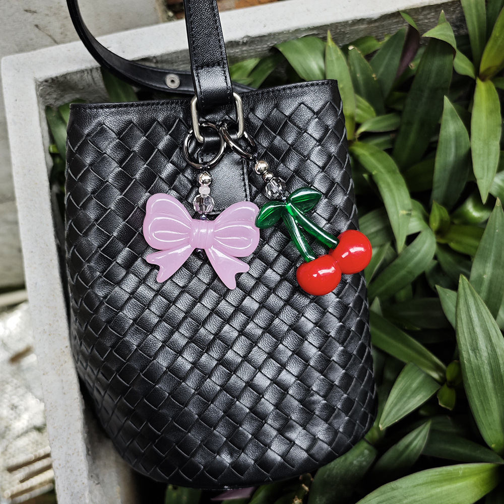 Women'S Y2K Accessories - HERLOOK – grand sac cerise, porte-clés