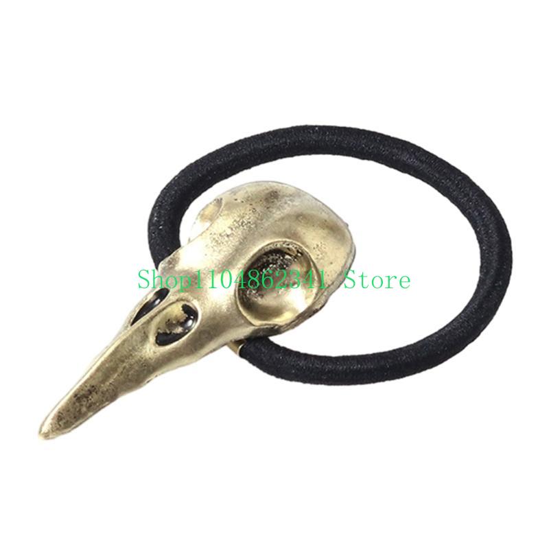 Women Accessories Description - 652F – bandeau gothique crâne corbeau,