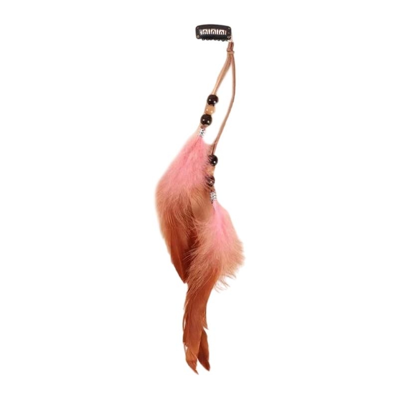 Women Accessories Description - 49MC – postiche à plumes glands