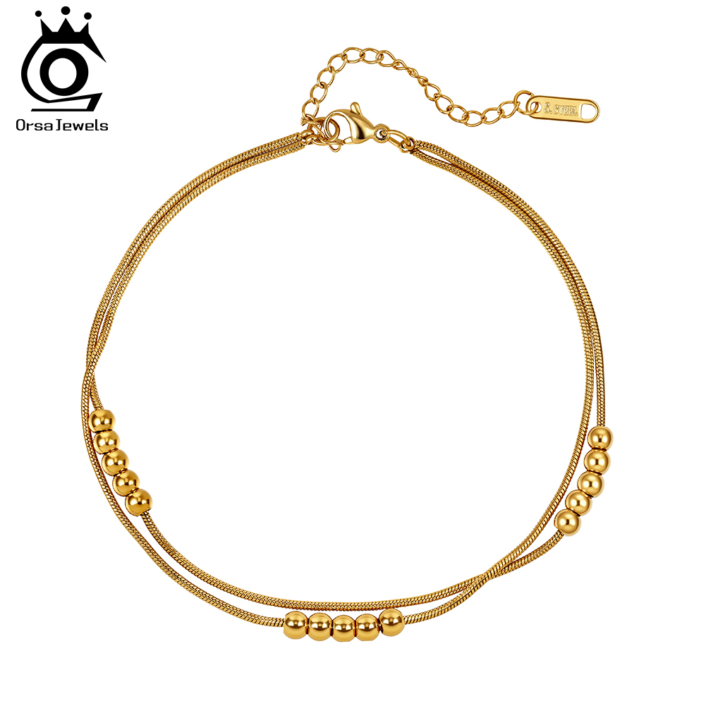 ORSA JEWELS Chaînes de chevill - Beaded Anklet Chain avis et prix