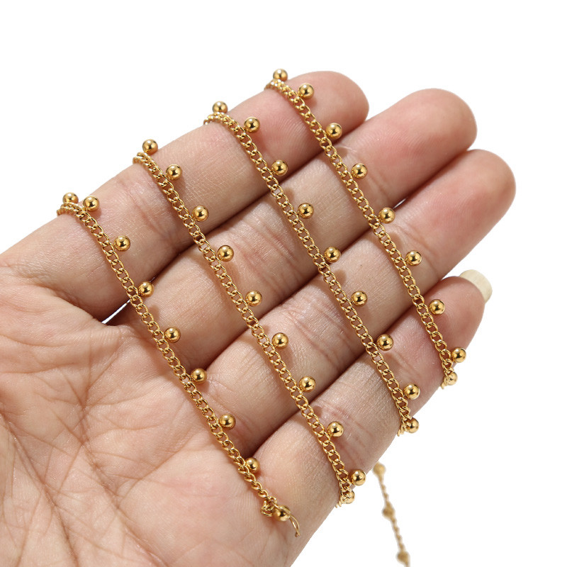 Tour de cou en acier inoxydabl - Beaded Anklet Chain avis et prix