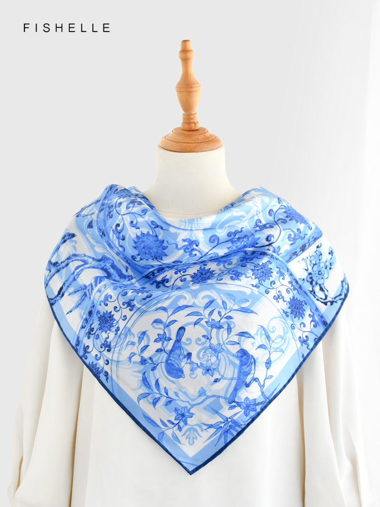 Foulard Carré en Soie 100% Nat - Silk Scarf Square avis et prix