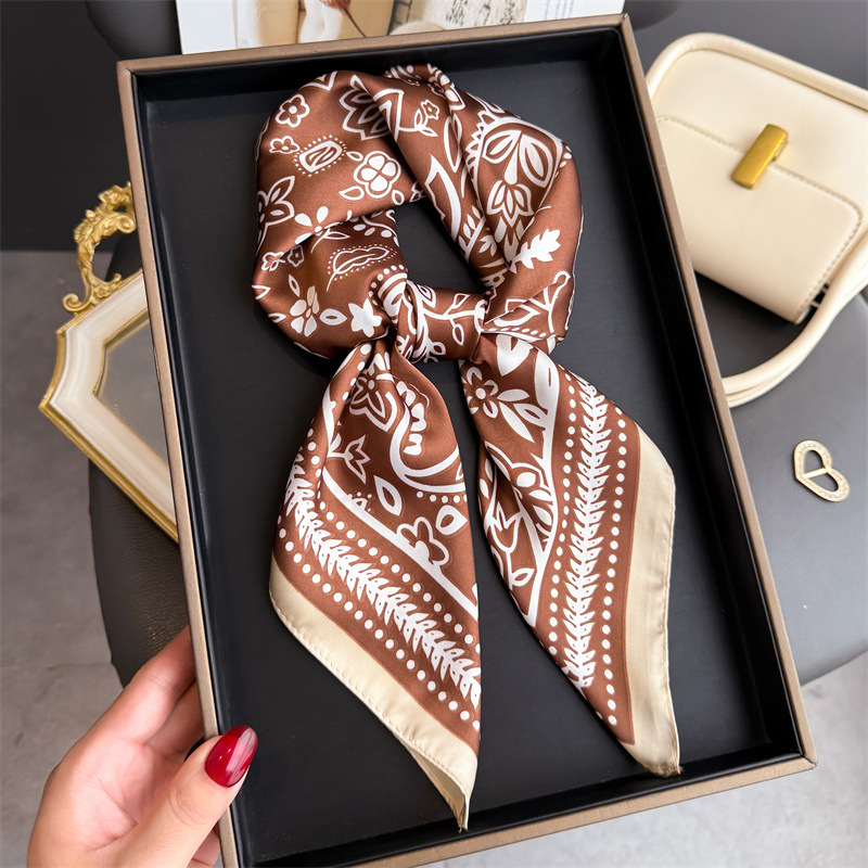 1 pièce, foulard en soie à imp - Silk Scarf Square avis et prix