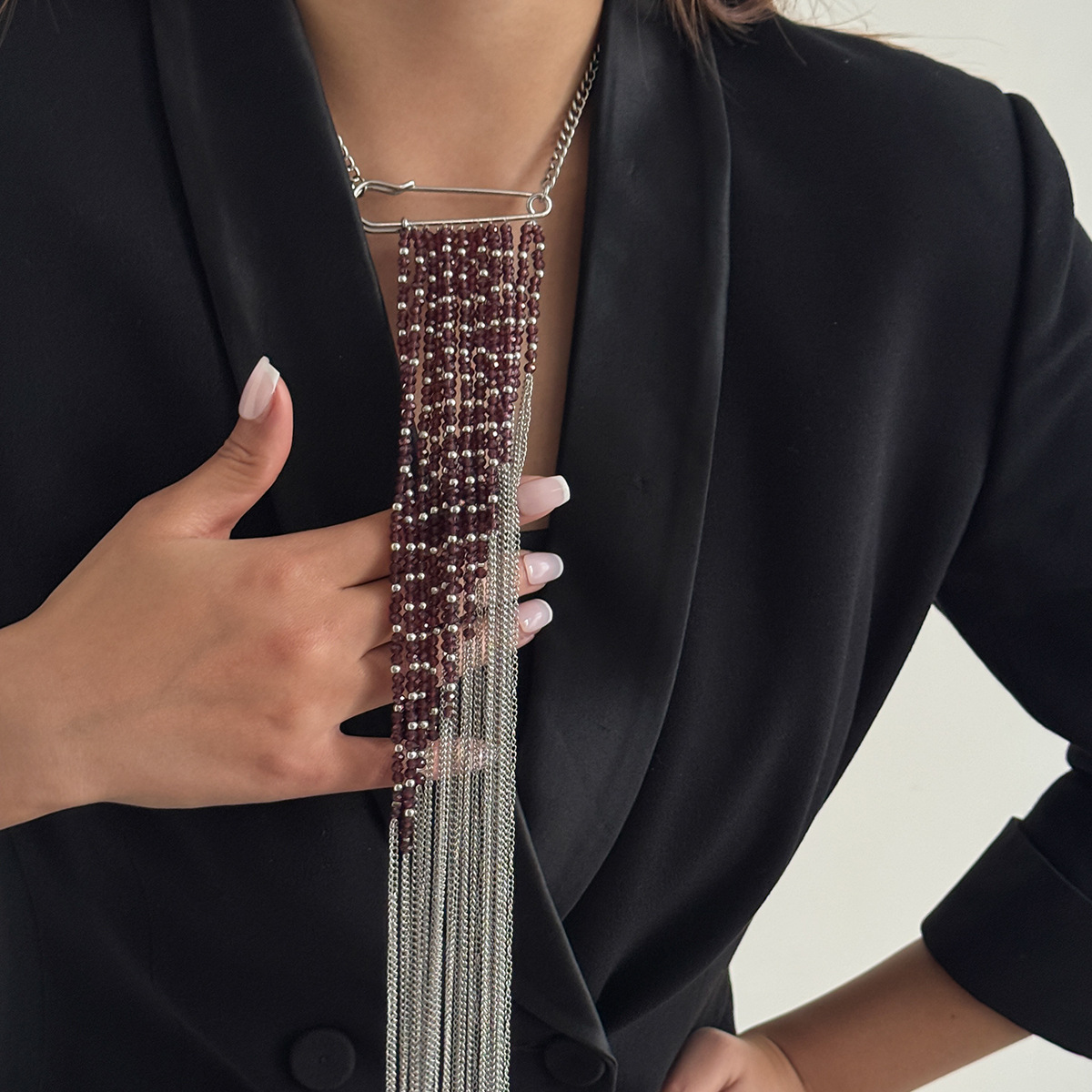 Broche chaîne à pampilles coul - Women Accessories Chain avis et prix