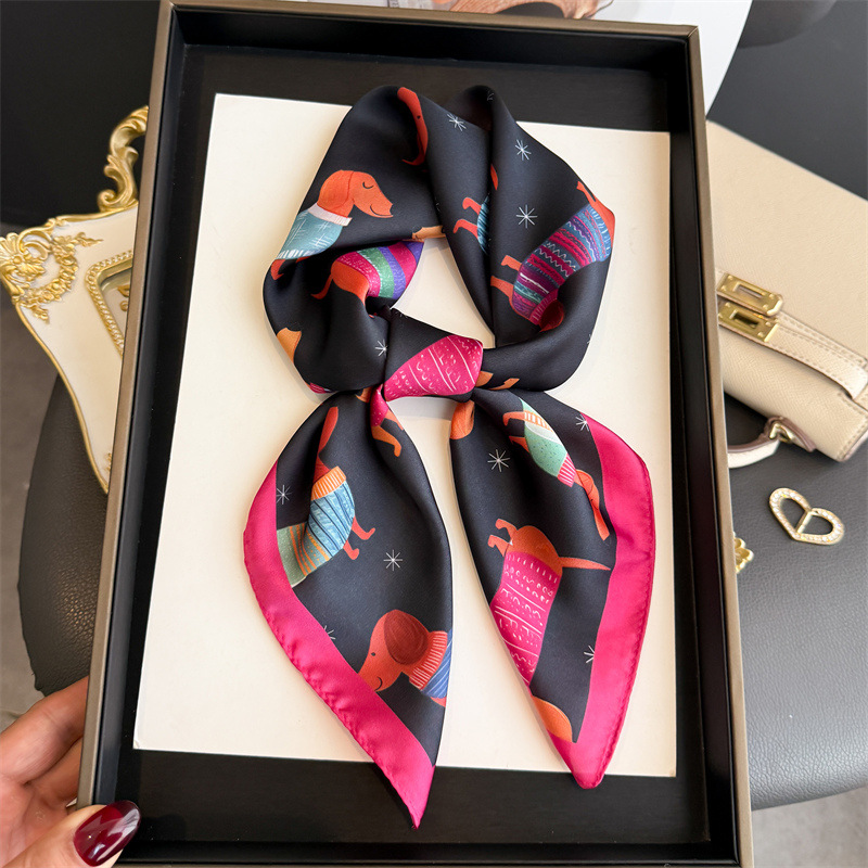 Foulard carré élégant en soie  - Silk Scarf Square avis et prix