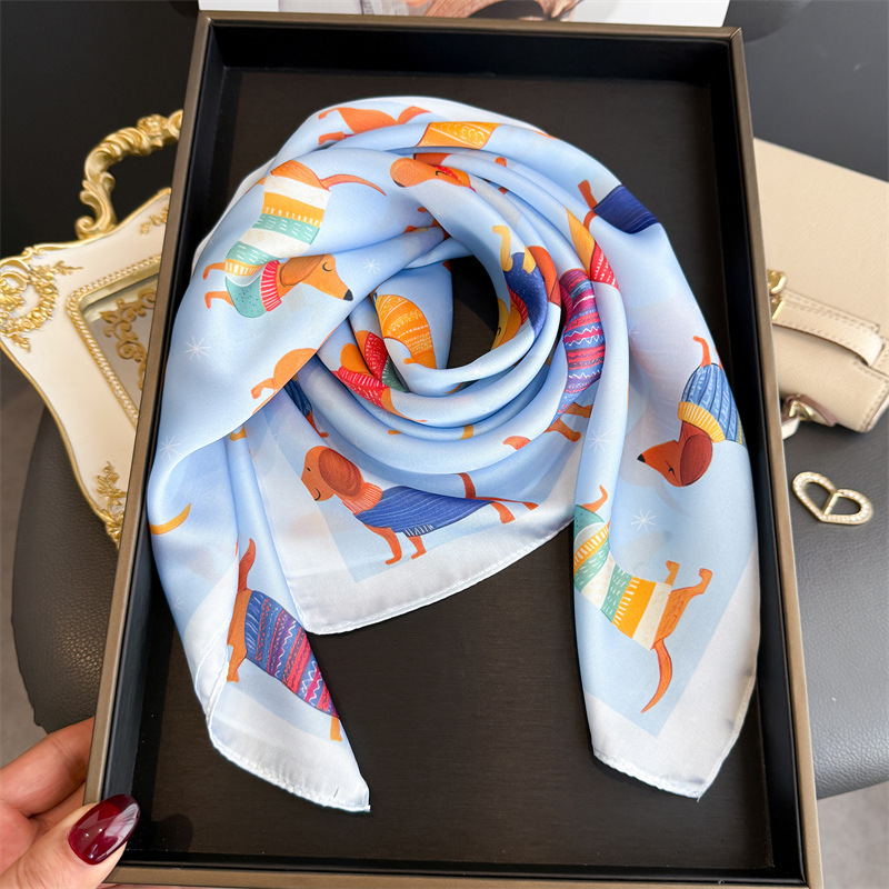 Foulard carré élégant en soie  - Silk Scarf Square avis et prix