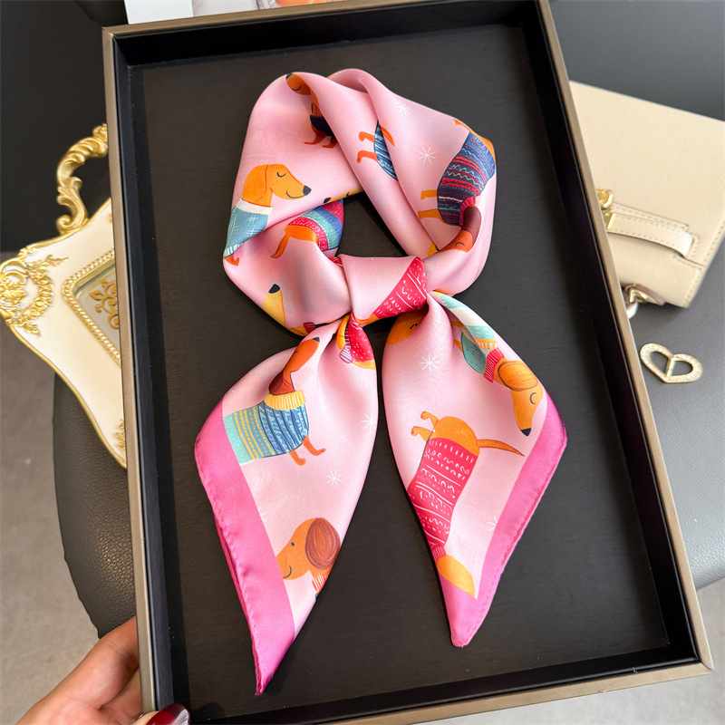 Foulard carré élégant en soie  - Silk Scarf Square avis et prix