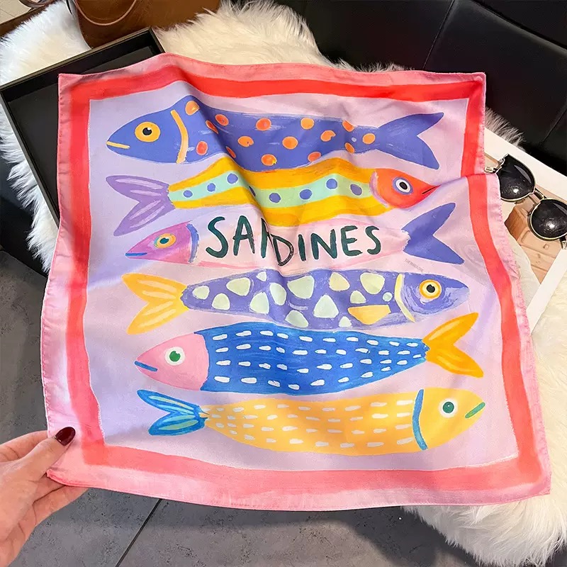 Foulards carrés en soie à moti - Silk Scarf Square avis et prix