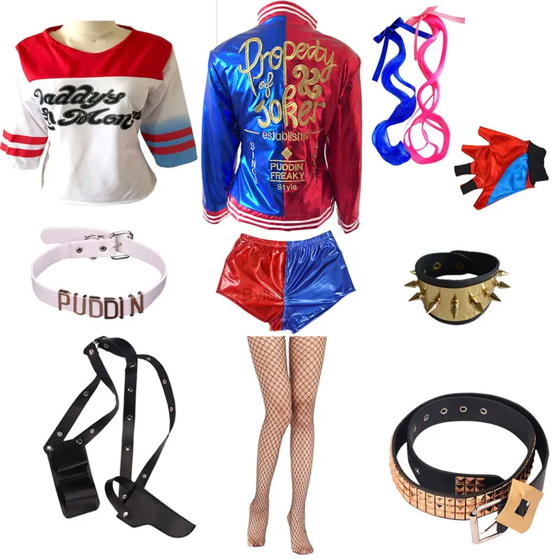 Anime Cosplay filles femmes Qu - Women'S Harley Quinn Accessories avis et prix