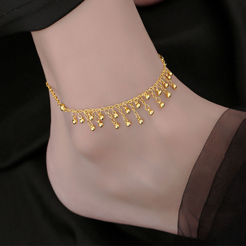 Chaîne de cheville en argent S - Beaded Anklet Chain avis et prix