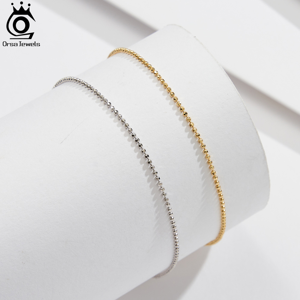 ORSA JEWELS 925 argent Sterlin - Beaded Anklet Chain avis et prix